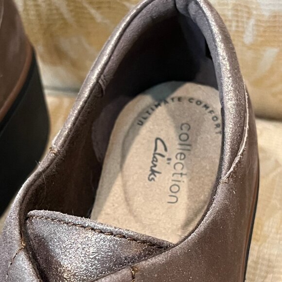 Clarks Ultimate Comfort Collection Bronze Oxford shoe Size 7 - Picture 5 of 6
